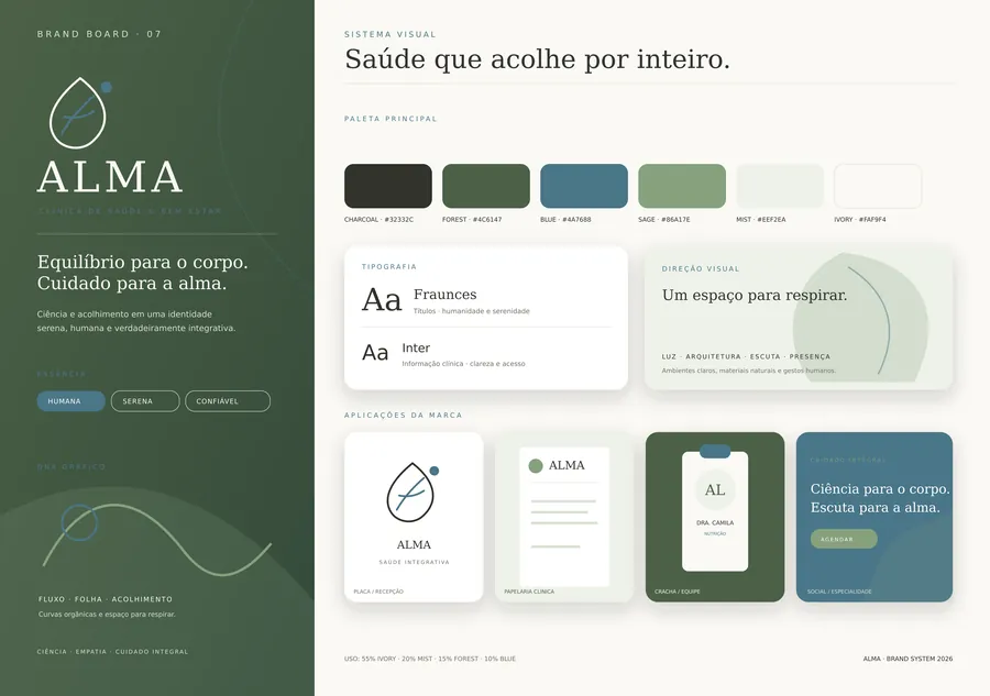 Quadro de identidade — ALMA Clínica
